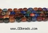 CAA5381 15.5 inches 10*12mm - 11*16mm faceted nuggets agate beads