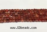 CAA5389 15.5 inches 6*7mm - 8*8mm nuggets agate gemstone beads