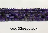 CAA5391 15.5 inches 6*7mm - 8*8mm nuggets agate gemstone beads