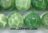 CAA5407 15.5 inches 10mm round peacock serpntine gemstone beads