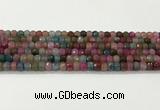 CAA5435 15.5 inches 6*8mm faceted rondelle agate gemstone beads