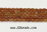 CAA5457 15.5 inches 8*12mm faceted rice agate beads