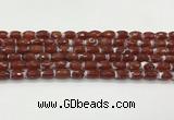 CAA5460 15.5 inches 8*12mm faceted rice agate beads