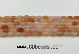 CAA5464 15.5 inches 8*12mm faceted rice agate beads