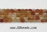 CAA5465 15.5 inches 8*12mm faceted rice agate beads