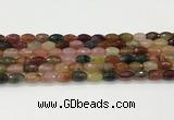 CAA5466 15.5 inches 8*12mm faceted rice agate beads