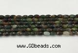 CAA5473 15.5 inches 8*12mm faceted rice agate beads