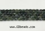 CAA5479 15.5 inches 8*12mm faceted rice agate beads