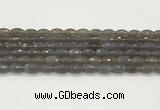 CAA5482 15.5 inches 8*12mm faceted rice agate beads