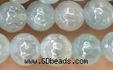 CAA5554 15 inches 6mm faceted round AB-color banded agate beads