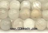 CAA5765 15 inches 6mm faceted round white crazy lace agate beads