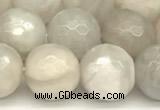 CAA5767 15 inches 10mm faceted round white crazy lace agate beads