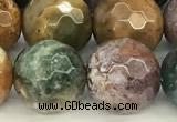 CAA5777 15 inches 10mm faceted round ocean agate beads