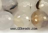 CAA5781 15 inches 8mm faceted round montana agate beads