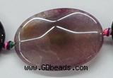 CAA582 15.5 inches 30*40mm faceted oval dragon veins agate beads