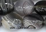 CAA5892 15 inches 10*12mm oval botswana agate gemstone beads