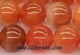 CAA5926 15 inches 10mm round red botswana agate beads