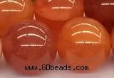 CAA5928 15 inches 14mm round red botswana agate beads