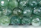 CAA5977 15 inches 6mm faceted round AB-color line agate beads