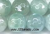 CAA6002 15 inches 10mm faceted round AB-color line agate beads