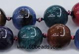 CAA606 15.5 inches 20mm round dragon veins agate beads wholesale