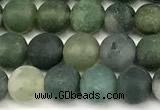 CAA6070 15 inches 4mm round matte moss agate beads