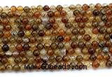 CAA6110 15.5 inches 4mm round dragon vein agate gemstone beads