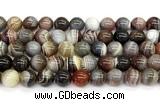 CAA6140 15 inches 10mm round Botswana agate beads wholesale