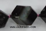 CAA620 15.5 inches 20*20mm faceted cube dragon veins agate beads