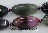 CAA626 15.5 inches 15*30mm nuggets dragon veins agate beads