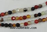 CAA706 15.5 inches 4mm faceted round fire crackle agate beads