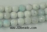 CAA710 15.5 inches 8mm faceted round fire crackle agate beads