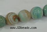 CAA725 15.5 inches 14mm faceted round fire crackle agate beads