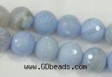 CAA739 15.5 inches 14mm faceted round blue lace agate beads wholesale