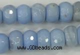 CAA742 15.5 inches 10*14mm faceted rondelle blue lace agate beads