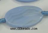 CAA744 15.5 inches 25*40mm oval blue lace agate beads wholesale