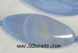 CAA747 15.5 inches 25*55mm twisted oval blue lace agate beads wholesale