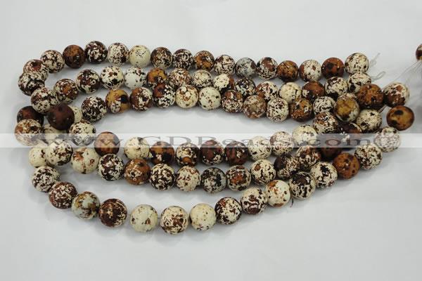 CAA752 15.5 inches 12mm round wooden agate beads wholesale