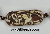 CAA756 15.5 inches 16*40mm rectangle wooden agate beads wholesale