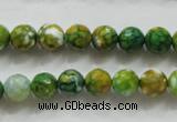 CAA790 15.5 inches 8mm faceted round fire crackle agate beads