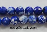 CAA798 15.5 inches 10mm faceted round fire crackle agate beads