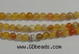 CAA86 15.5 inches 4mm round botswana agate gemstone beads