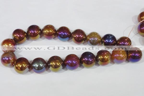 CAA875 15.5 inches 23mm round AB-color red agate beads