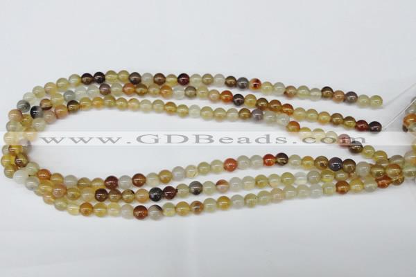 CAA890 15.5 inches 6mm round agate gemstone beads wholesale