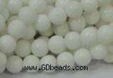 CAA93 15.5 inches 10mm round white agate gemstone beads wholesale