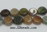 CAB128 15.5 inches 10mm coin india agate gemstone beads wholesale