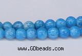 CAB220 15.5 inches 6mm round blue crazy lace agate beads