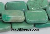 CAB29 15.5 inches 18*25mm rectangle green grass agate gemstone beads