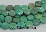 CAB32 15.5 inches 8mm faceted coin green grass agate gemstone beads