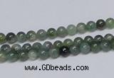 CAB382 15.5 inches 4mm round moss agate gemstone beads wholesale